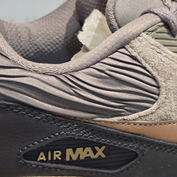 Nike Air Max 90 Leather Suede Grey Pink Wmns 7.5 #768887 201 RARE - Picture 7 of 12